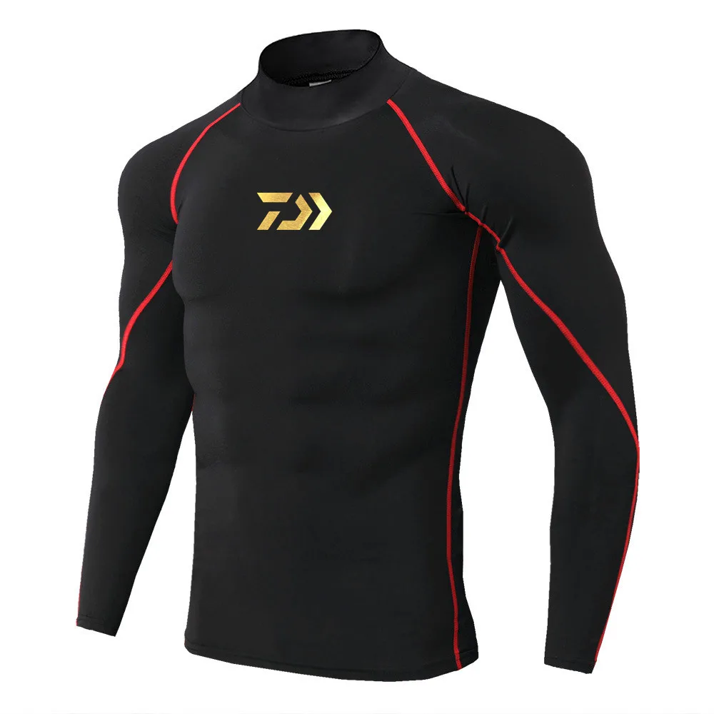 DAIWA Новая мужская Спортивная футболка с длинными рукавами облегающая футболка Топ компрессионная одежда для бега быстросохнущая футболка одежда для рыбалки - Цвет: 4
