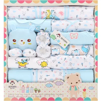 

18 Pcs/lot Fashion Baby Warm Gift Set Baby Girls Clothing Sets Newborn Baby Clothes cotton Infant cartoon Unisex Baby Set TZ-007