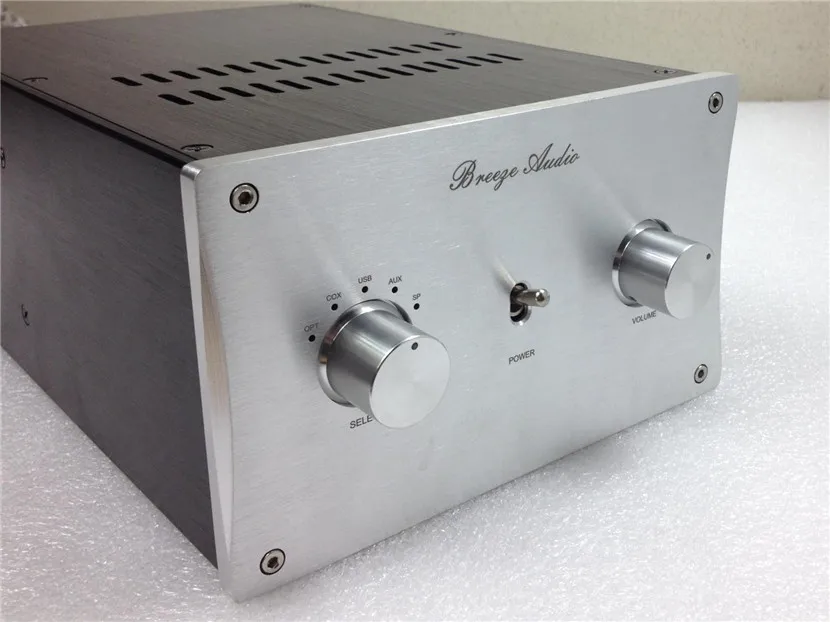 

WANBO Audio STK4234 Full Aluminum amplifier case AMP case Enclosure /Box 198*120*288 with built-in radiator and switching knob