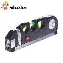 Лазерный горизонтальный вертикальный уровень 8FT выравнивание стандарт и Метрическая линейка многоцелевой уровень измерения Лазерный черный