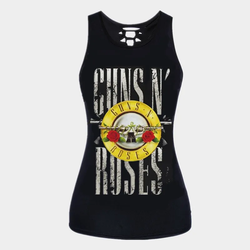 3D Printing GUNS N ROSES Women Tank Tops Summer Sleeveless O Neck
