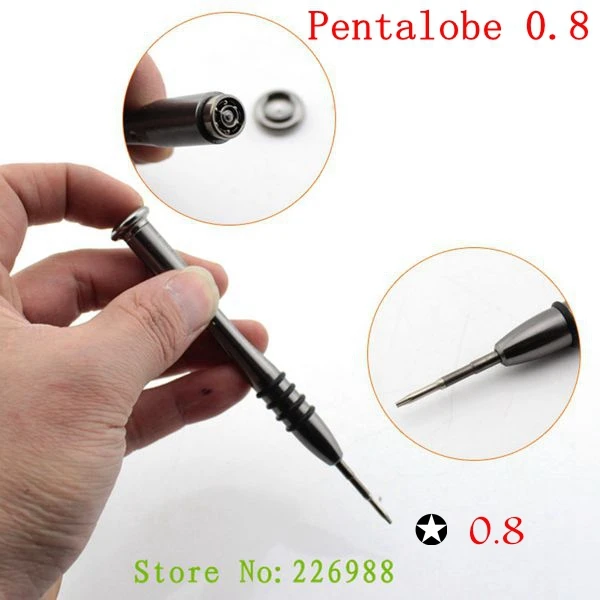 

10pcs/lot IPHONES TOOL Pentalobe 0.8 screwdriver precision 5 Point Star Pentalobe Torx screwdriver for iphone 3G/4G/4GS/5