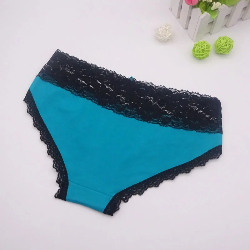 Moonflame 3 pcs/lots New Arrival Sexy Lace Underwear Cotton Women Briefs Panties 89230