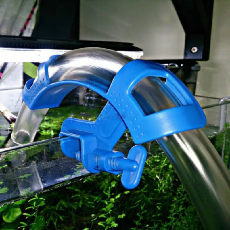 Blue Hose Holder Plastic Aquarium Filtration Water Pipe Clip Tube Fish Tank Filter Clean Pump