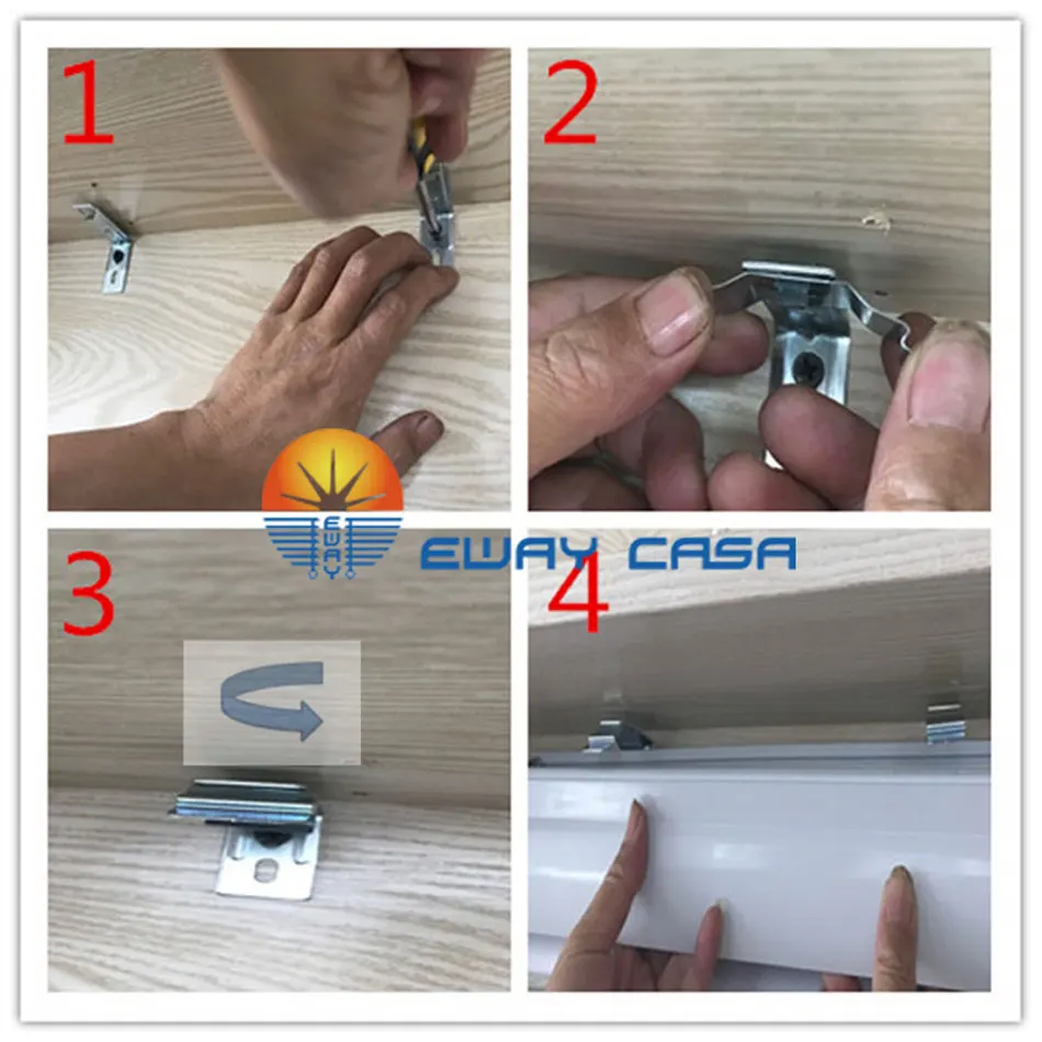 3 WALL INSTALLATION with SPRING&L BRACKETS