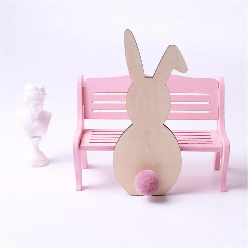 Весеннее пасхальное домашнее украшение DIY Кролик орнамент праздничное украшение пасхальные орнаменты с кроликом - Цвет: Pink