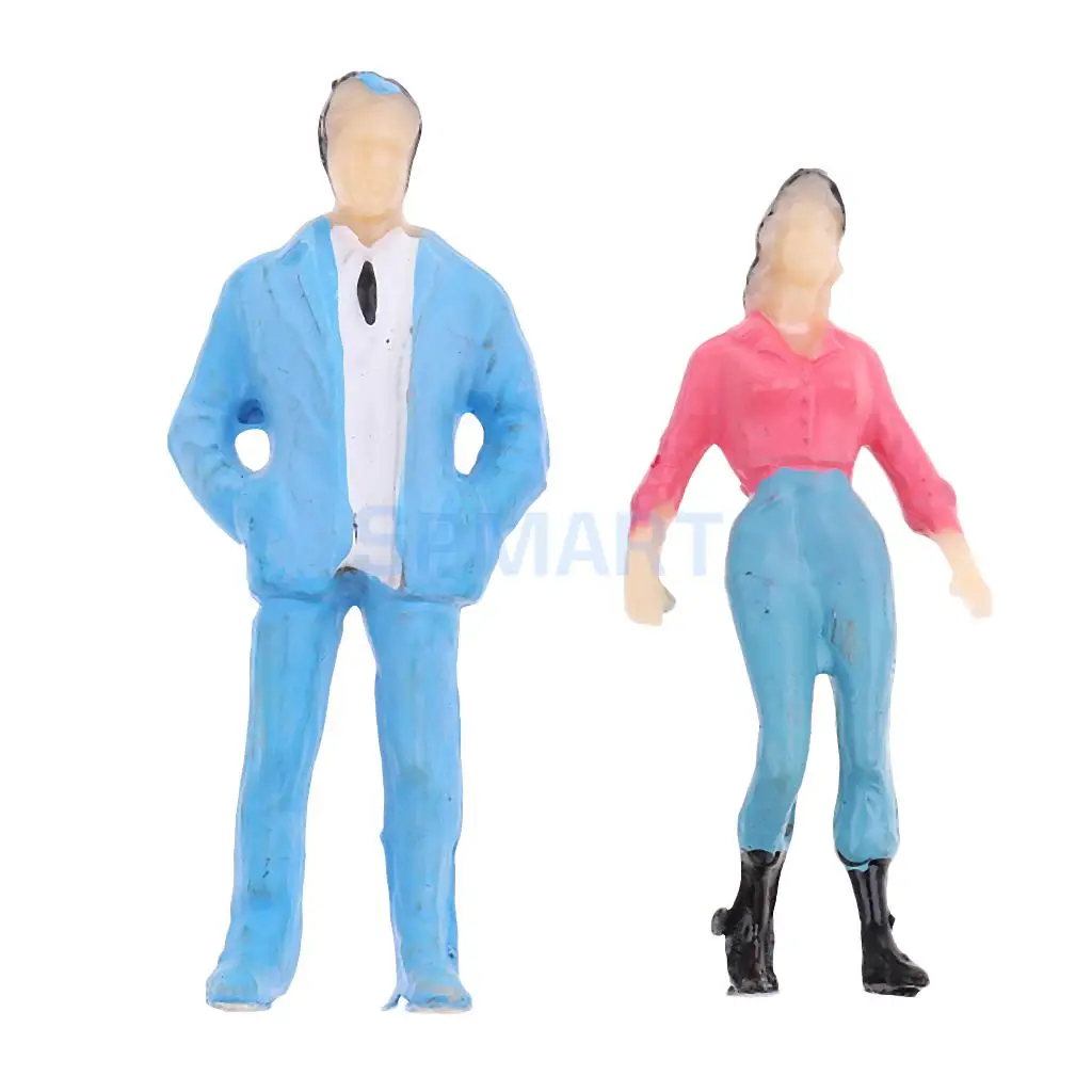 1 Pack People Figure Model Layout HO Scale Painted for Train Street Landscape Prop