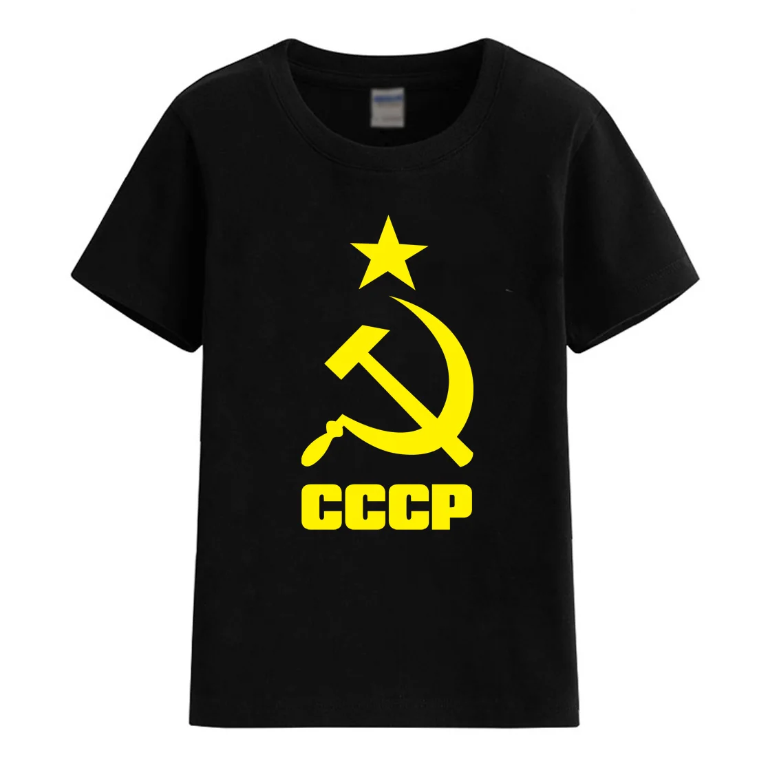 2018 Child T-shirts CCCP T Shirt For Children USSR Soviet Union KGB T-shirt For Girl Harajuku T-shirts For Boys Tees O Neck Top choker neck cold shoulder t shirt