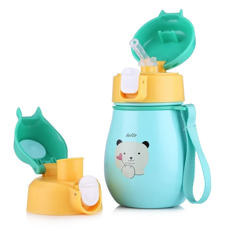 ONEISALL-350-ml-Enfants-Thermos-Tasse-2-Couvercles-Avec-Corde-de-Buveur-Avec-Paille-Verres-Pour(6)