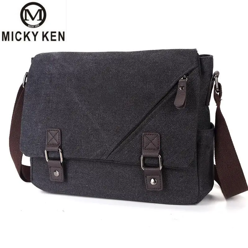 

Micky Ken Brands 2018 Canvas Crossbody Bag Men Military Army Vintage Messenger Bags Shoulder Bag Casual Travel School Bags