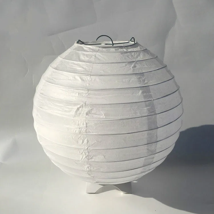 

4-6-8-10-12-14-16inch White Paper Lantern Baby Shower Birthday Party Wedding Decoration Round Paper Lantern DIY Crafts Lampion