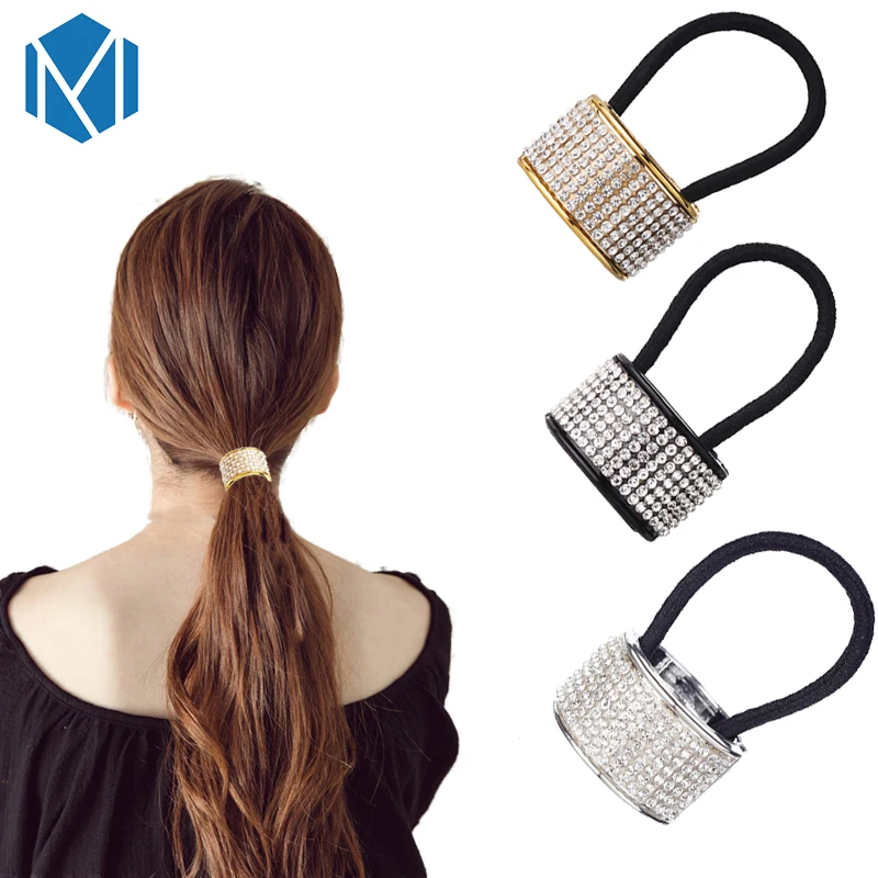 

M MISM Color Gum For Hair Rope Elastic Crystal Rubber Bands Hair Accessories Women Headwear Elastic Hair Band For Girl Jewelry