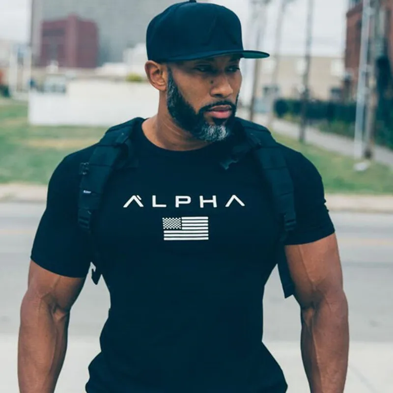 

2019 Cool Mens T shirts Fashion ALPHA Industries T-shirt Cotton Short Sleeves Tee shirt Summer Style Cozy T-shirts Size M-3XL
