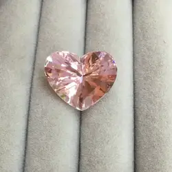 Ювелирные изделия, 15,98 CT морганит в форме сердца драгоценных камней, технические характеристики: 16,8x19,8x10,8 мм, изысканный шампанское порошок