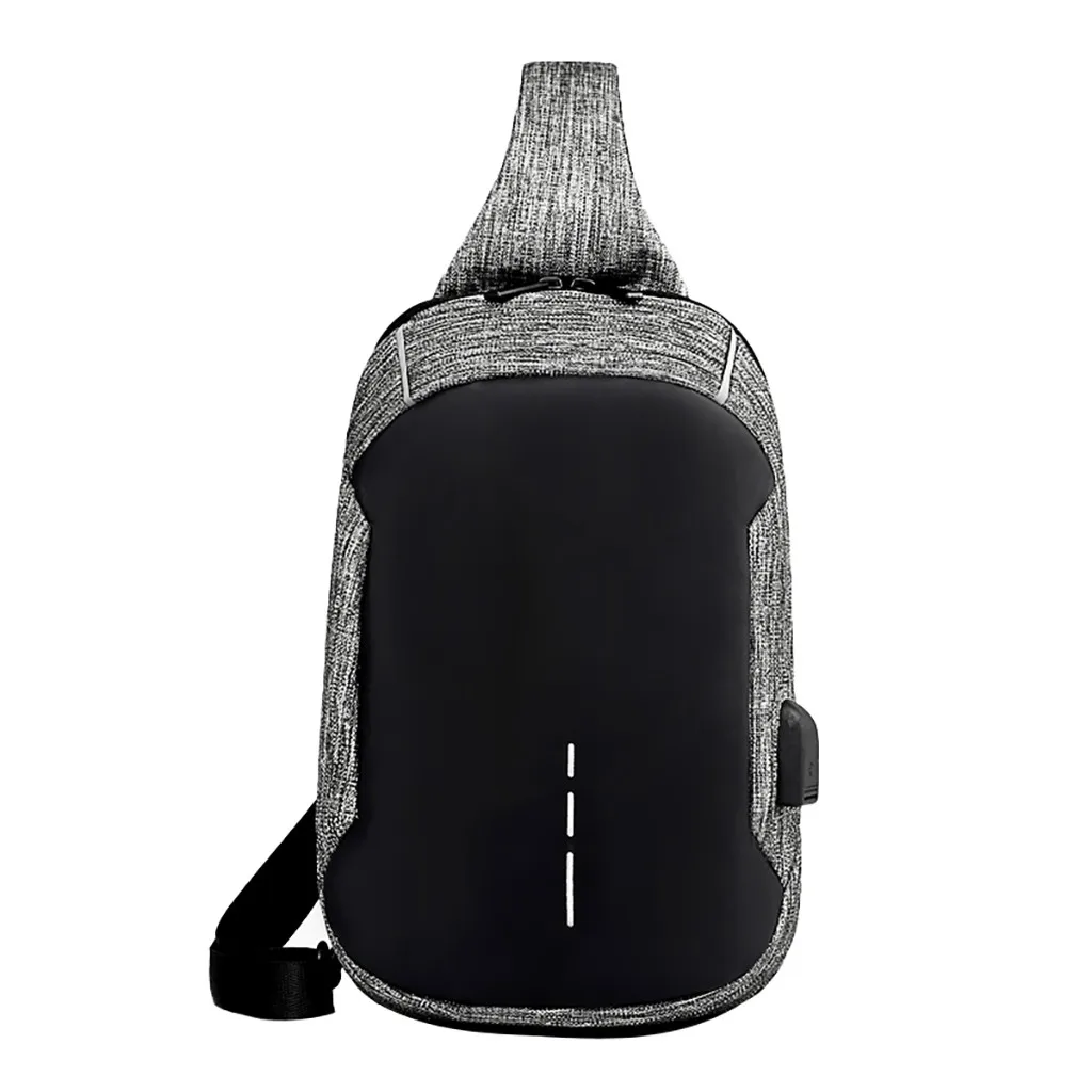 

Men Multifunctional Waterproof Chest Pack USB Charging Interface Sports Outdoor Waist Bag crossbody bags bolsas G