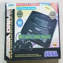Sega MD retro game machine Black 16bit video game double game