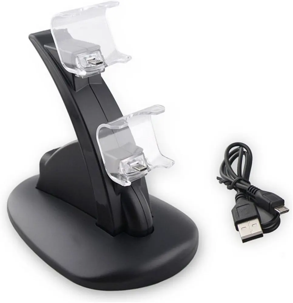 Dual USB Charge Dock For Sony Playstation 4 Controller Gamepad Handle Cradle Double Charging Charger For PS4 Games Accessories