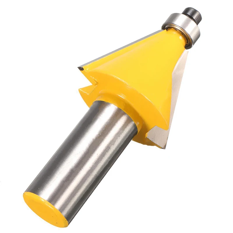 1pc Chamfer & Bevel Edging Router Bit 1/2'' Shank 22.5 Degree Carbide