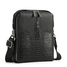 Высокое качество из натуральной кожи Кроссбоди мешок Для мужчин Мода Для мужчин сумка из мягкой кожи Бизнес сумка крокодил дорожные сумки