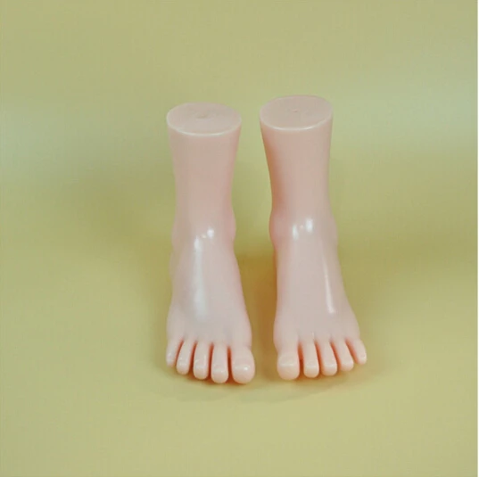 

Free Shipping 2016 New Arrival One Pair Five Fingers Plastic Mannequin Manikin Foot For Sock Display