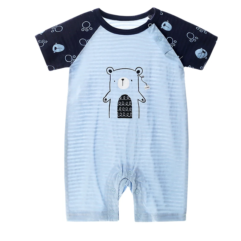 

Cute Bear Baby Boy Jumpsuit Summer Romper Newborn Baby Boys Clothes Rompers Short Sleeve Baby Boy Jumpsuits Overalls For Newborn