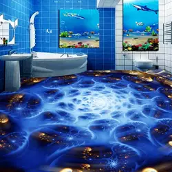 Бесплатная доставка голубая мечта Туалет Ванная комната спальня 3D стерео fresco KTV отель custom самоклеящаяся росписи обои