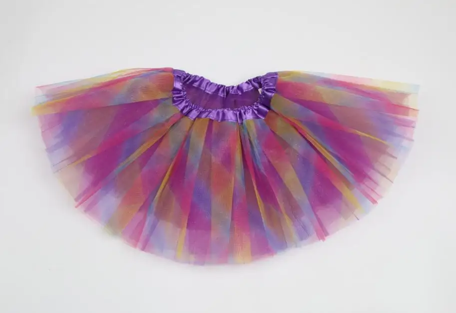 Юбка-пачка для маленьких девочек пышные цветные Детские балетные юбки для маленьких девочек фатиновые вечерние юбки принцессы для танцев для девочек - Цвет: PURPLE 1