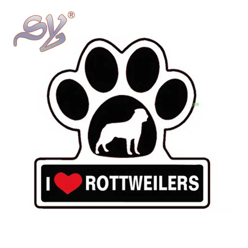 Sy Rottweiler Anjing Stiker Mobil Meliputi Styling Decals Hitam