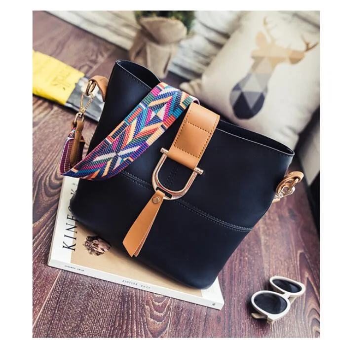 Новый Женский Кожаные Сумки Ведро Плечо Crossbody Для Женщин Дизайнерские Bolsa Feminina