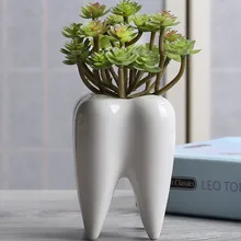 Зуб цветочный горшок ваза зуб Статуя Модель стоматологическая клиника подарок Стоматологическая игрушка зубная имплантат зубная, Ортодонтическая Хэллоуин сад Декор