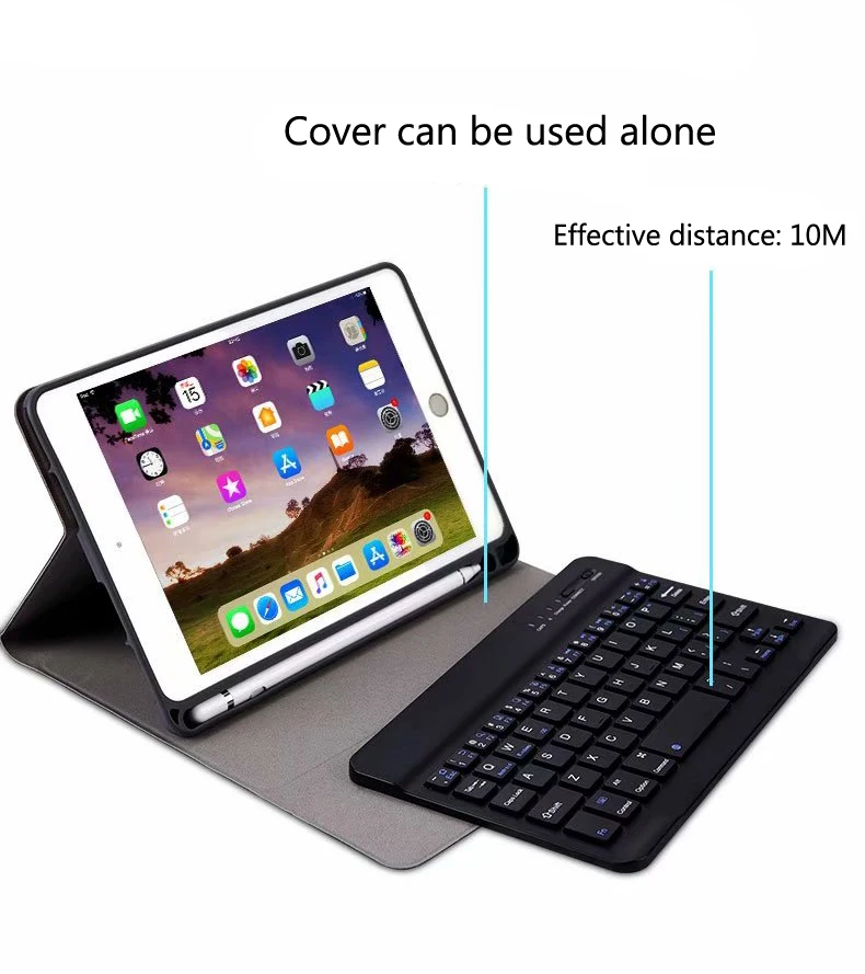 Bluetooth Keyboard Case For iPad Mini 4 5 Luxury PU Leather Cover for iPad Mini 5 2019 Funda with P