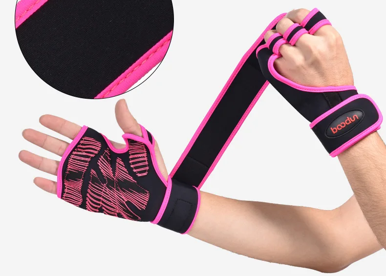 Новая тяжелая атлетика для мужчин и женщин мужские дышащие Нескользящие пальмы гантели, Спорт Половина пальцев перчатки для запястья