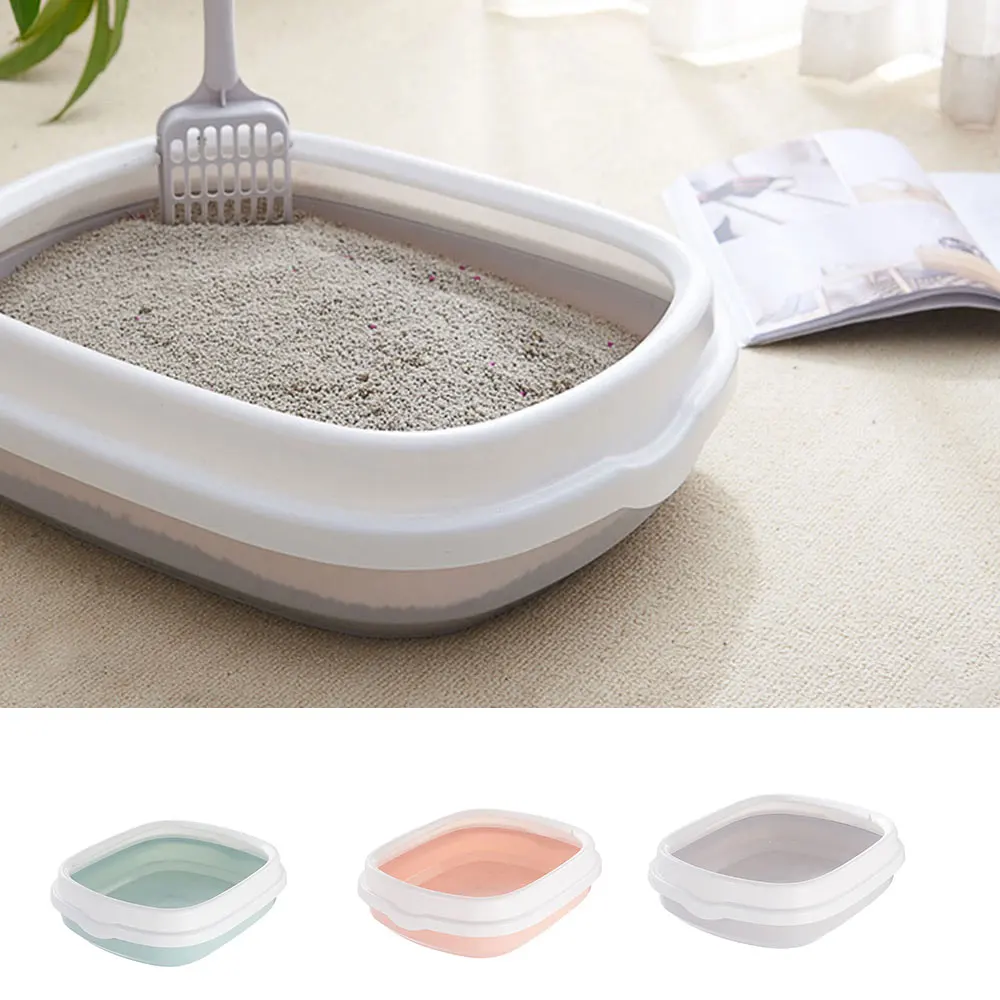 

Pet Cat Dog Litter Box Toilet Bedpan Cat Dog Pet Tray Cat Excrement Training Sand Litter Box Home Indoor Silicone Sandbox