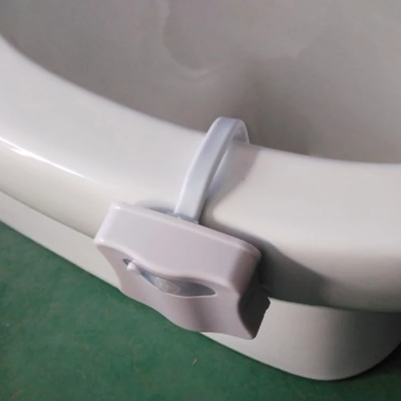  8 Color LED Toilet Light Smart human Motion Sensor Lamp Bathroom Toilet Night Light PIR Automatic A - 32829338917