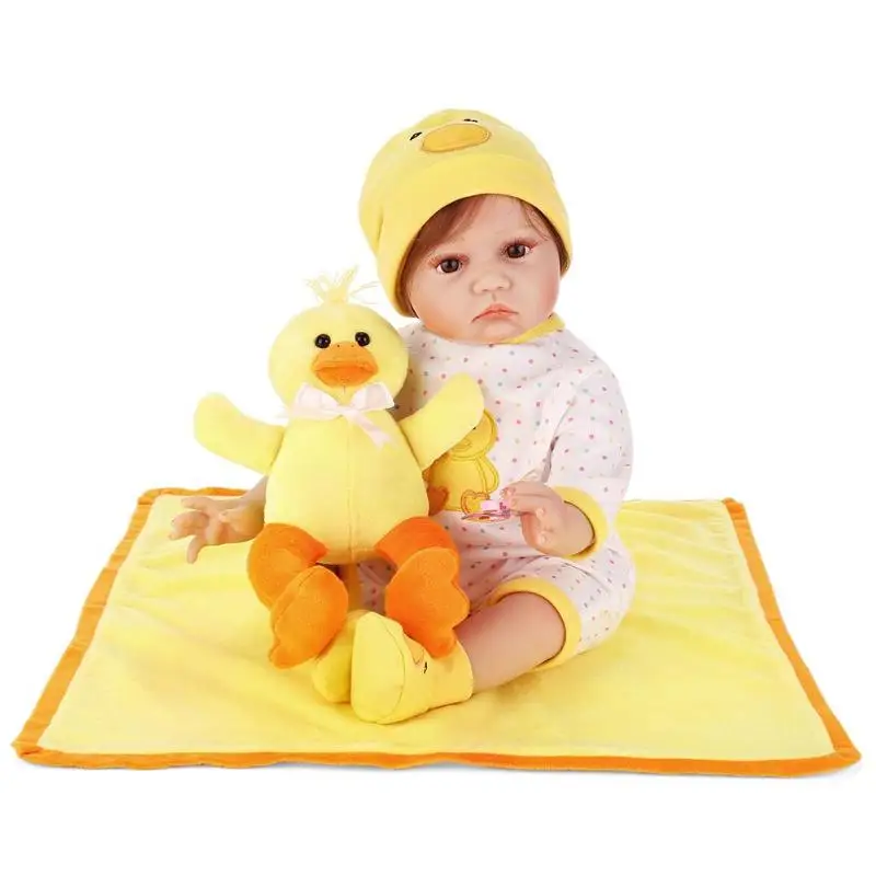 

NPK Soft Silicone Lovely Realistic Simulation Reborn Doll Lifelike Artificial Kids Cloth Dolls Toy Christmas Gifts