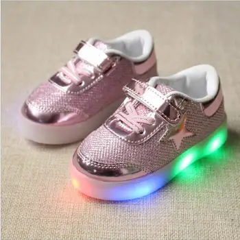

Girls Boys Light Up LED Sneakers Baby/Toddler/Little Kid School Casual Trainers Children Flashing Shoes