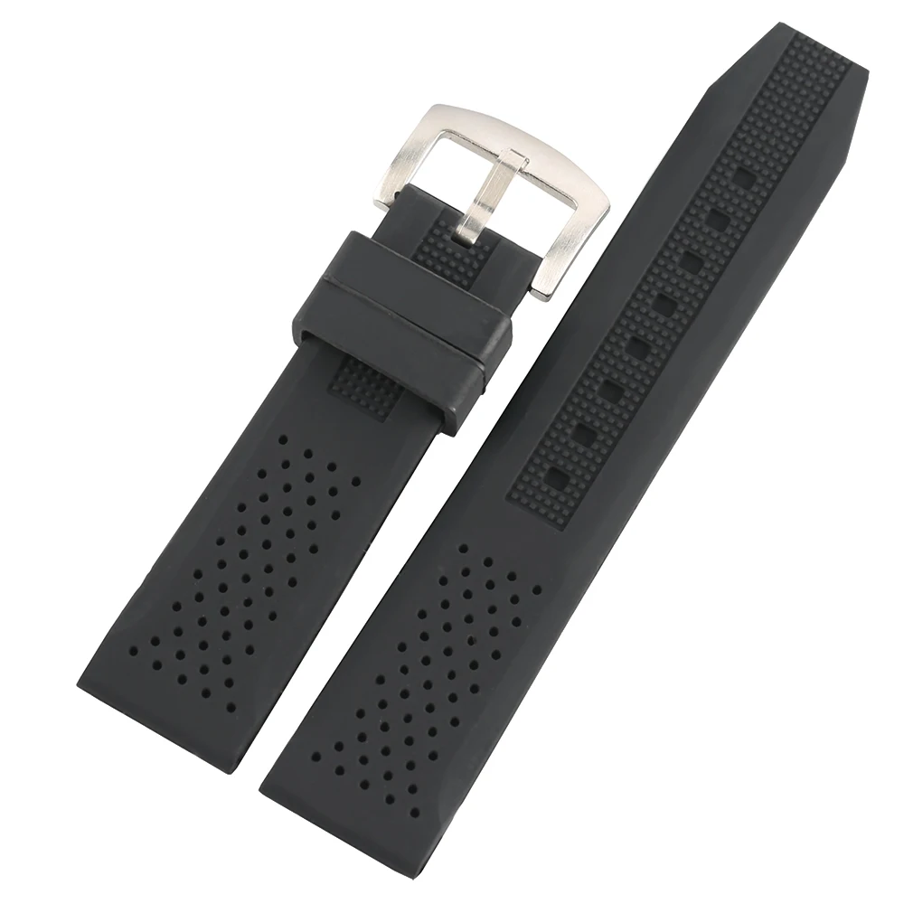 Buy 18/ 20/ 22/ 24 mm Waterproof Rubber Watch Strap