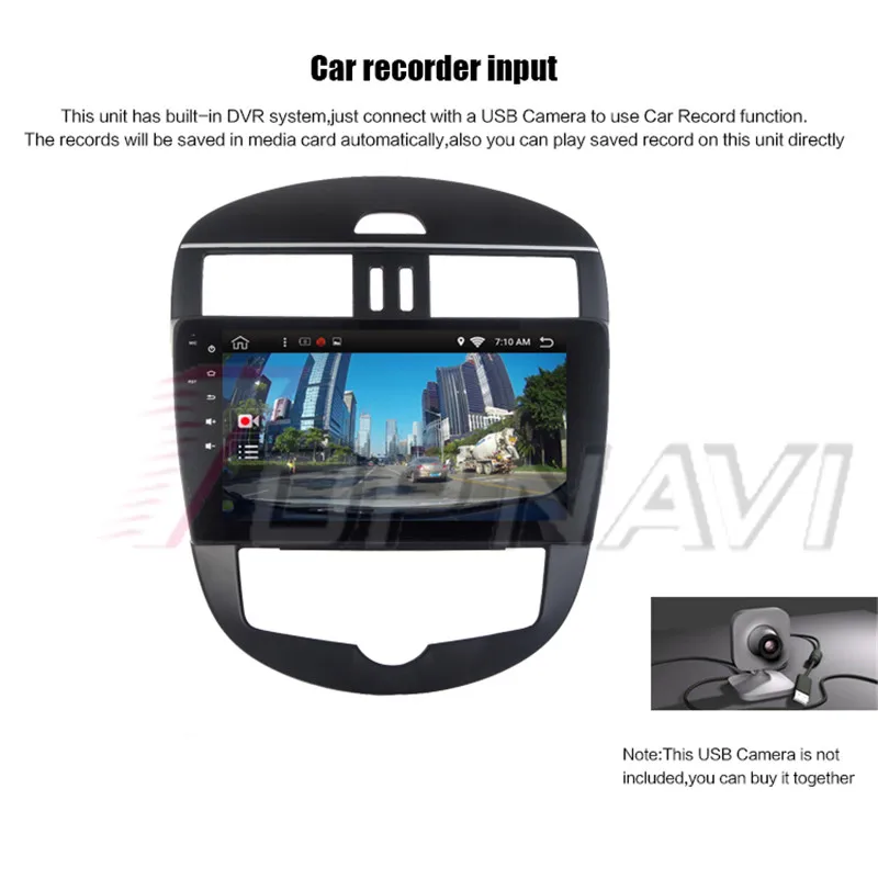 Android 7.1 TV Box 2GB 16GB For Nissan Tiida H 2011