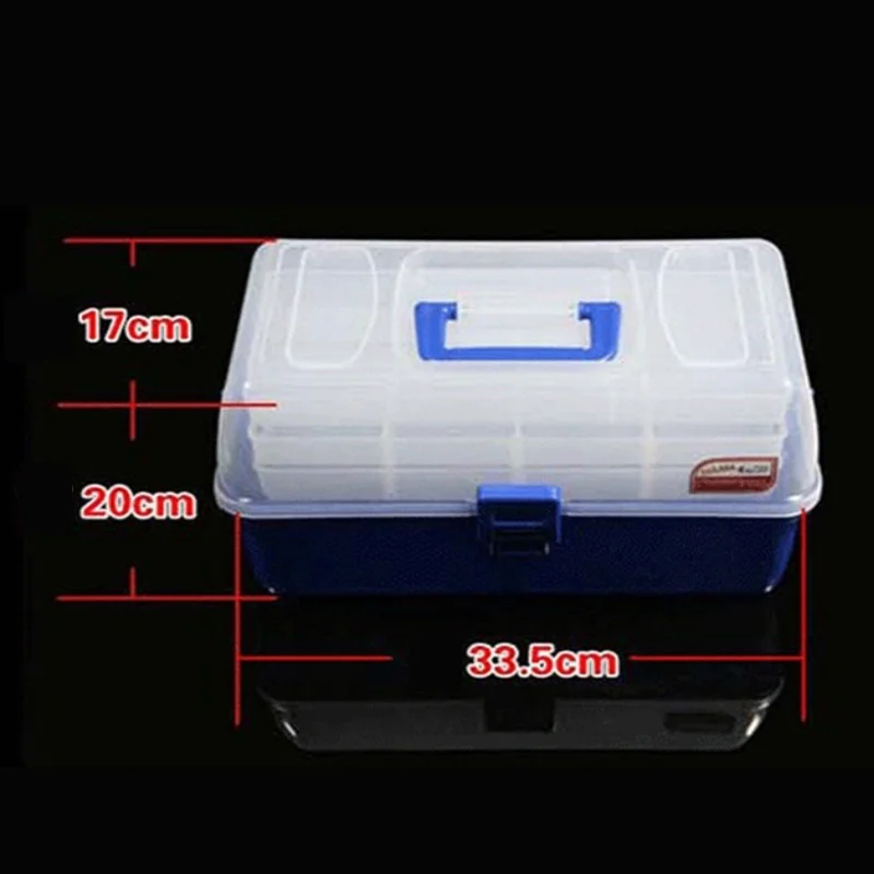 Oak-Pine Multifunction Fishing Tackle Box Lure Accessory Storage Hand Box Angling Tool Case Portable Arts Crafts Organizer Case with 4 Drawers & Adjustable Dividers 