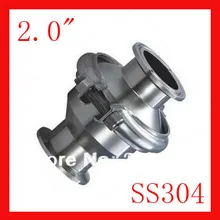 Новое поступление 2," SS304 нержавеющая сталь обратный клапан clamp, ручной обратный клапан