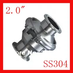 Новое поступление 2,0 "SS304 нержавеющая сталь обратный клапан clamp, ручной обратный клапан