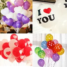 10pcs/Lot 12 Inch Thickening Latex Wedding Balloon I LOVE YOU Multicolor Round Latex Balloons Valentine’s Day Decorations
