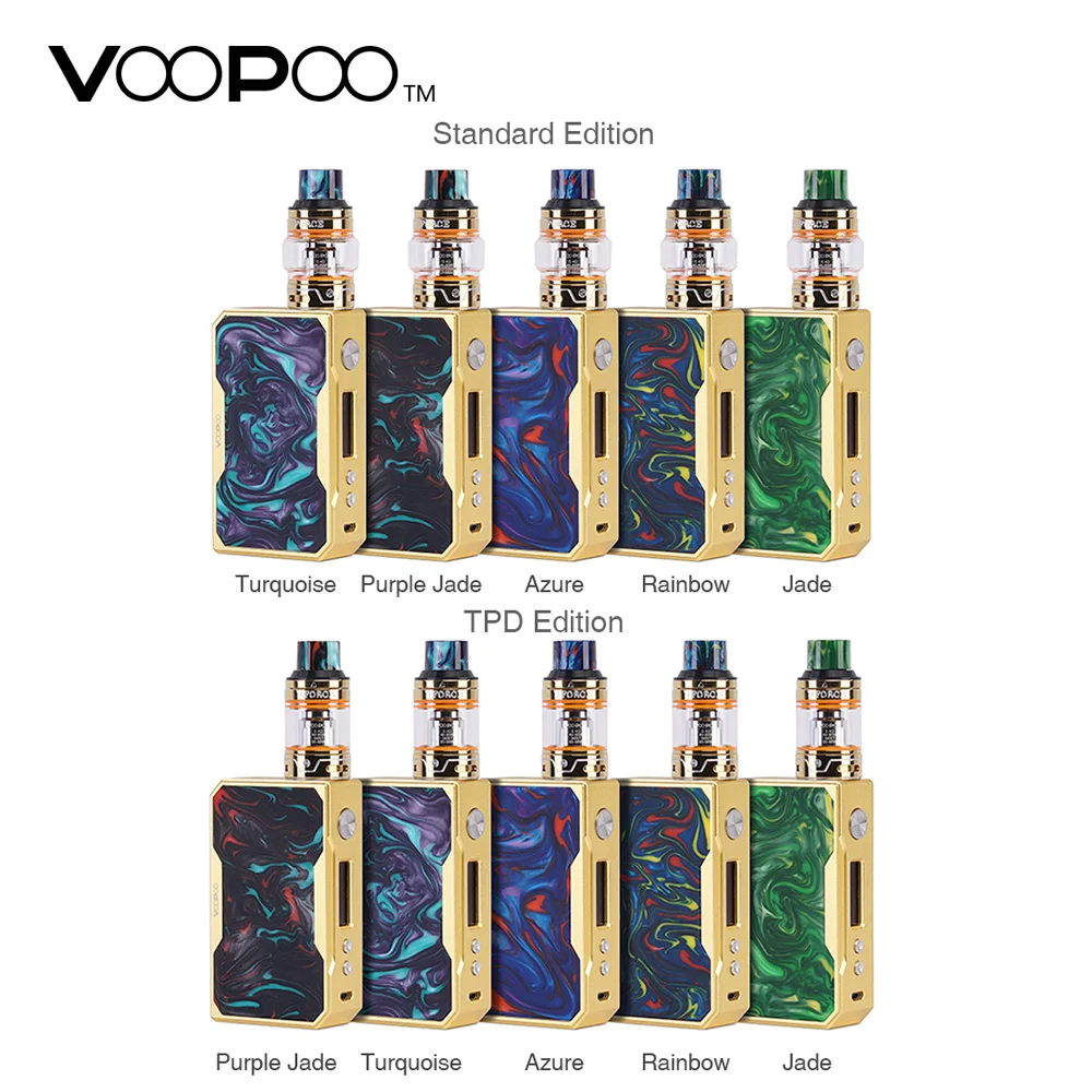 Новый набор VOOPOO DRAG 157W TC с MOD &amp UFORCE Tank 1 8 мл/5 мл без аккумулятора 18650 электронная