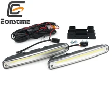 Eonstime 9 V-30 V 2 Unids 18 COB LED Car Styling DRL Daytime Running Fuente de luz de Coche Universal Lámpara Principal Blanco Faros Antiniebla 12 W 180mm