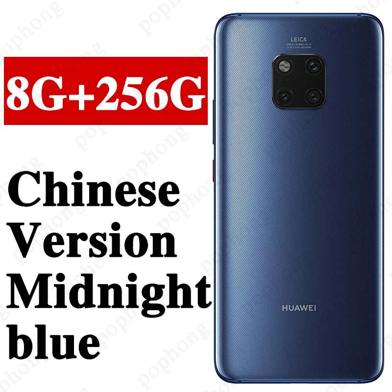8G 256G Midnight blu Смартфон huawei mate 20 Pro 6,39 дюймов Kirin 980 Восьмиядерный Android 9,0 водонепроницаемый IP68 NFC QuickCharger - Цвет: 8G 256G Midnight blu