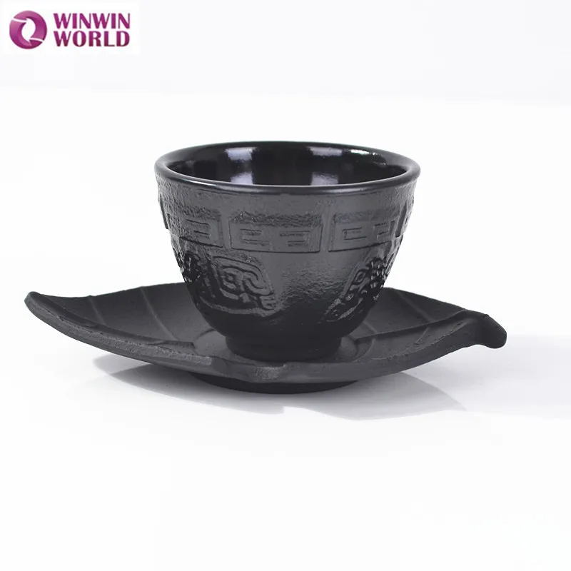 Tea Cup kung fu Cast Iron Teapot Accessories Cup With Mat Mini Tea Cups