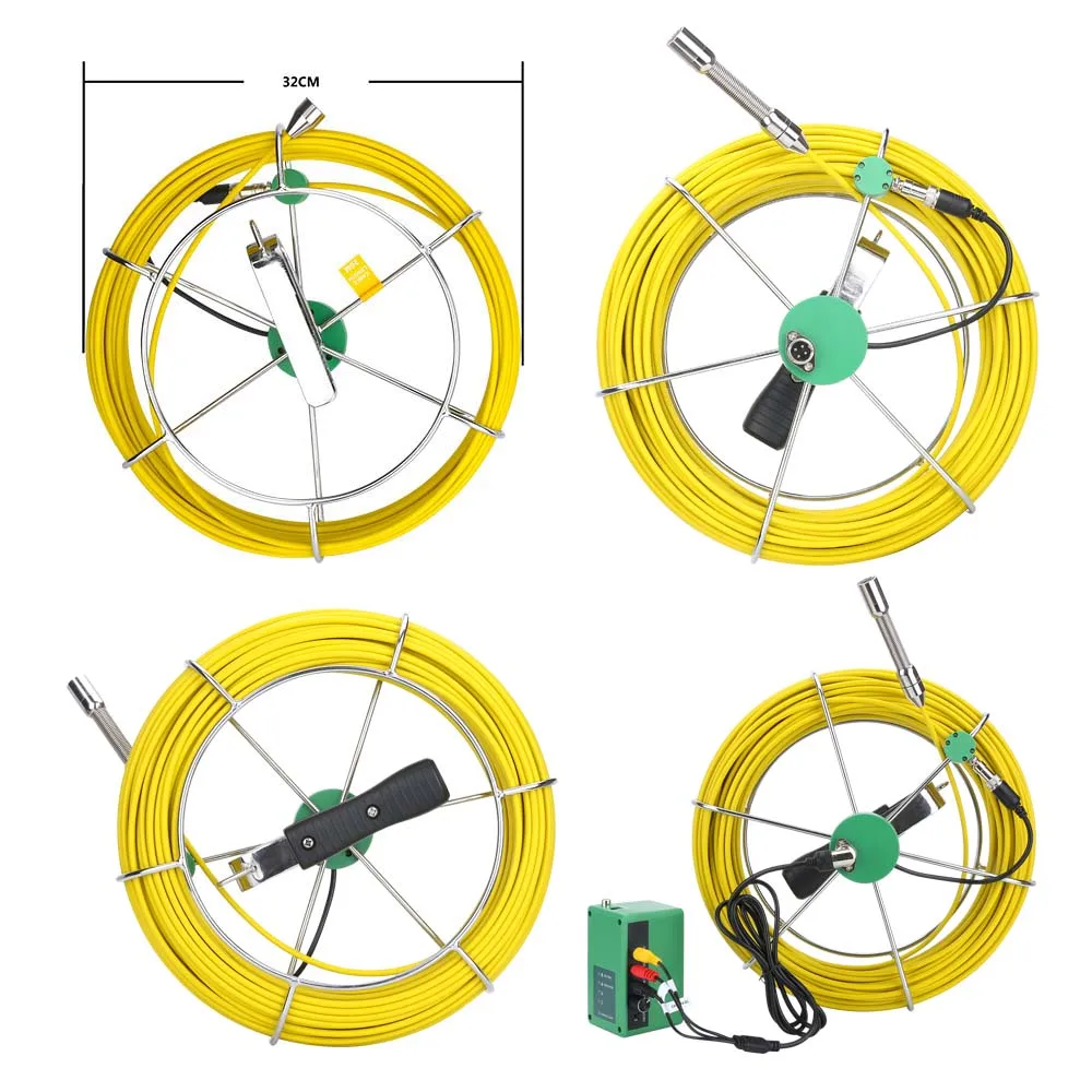 20 м/30 м/40/50 м 7 дюймов 17 мм промышленных трубы Канализационные инспекции видео Камера IP68 Водонепроницаемая дренажная труба Канализационных Инспекции Камера