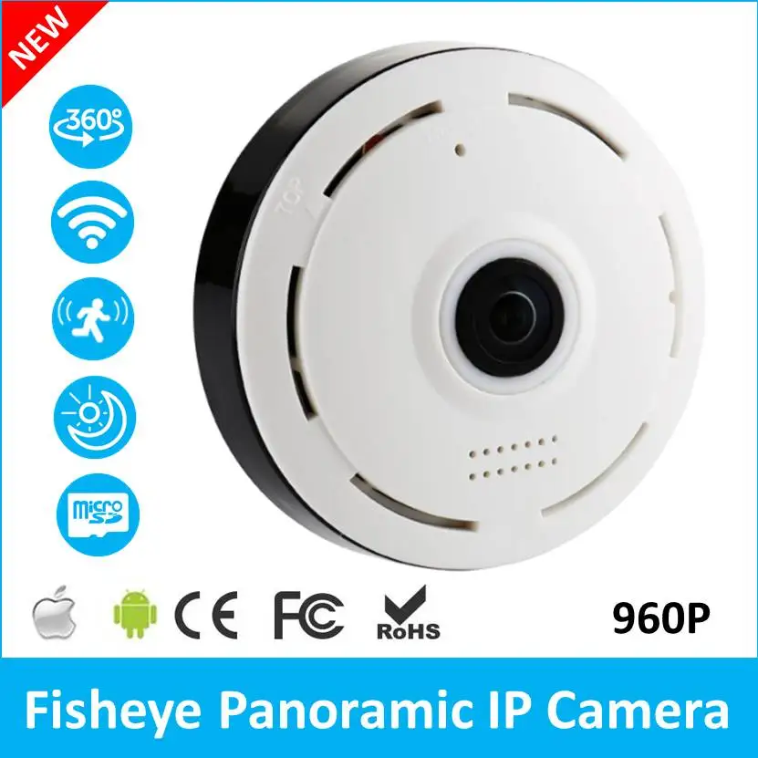 360 Degrés Panorama CCTV Caméra Wifi 960 p HD Sans Fil VR IP Caméra de