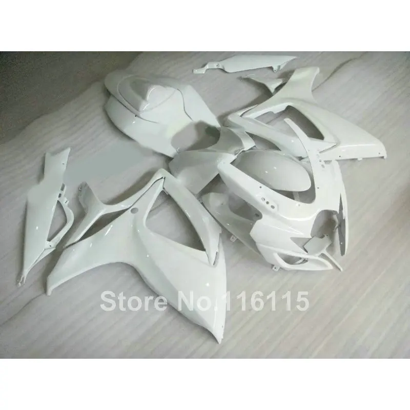 

Injection mold fairing kit for SUZUKI GSXR 600 750 K6 K7 2006 2007 GSXR600 GSXR750 06 07 all white custom fairings set A497