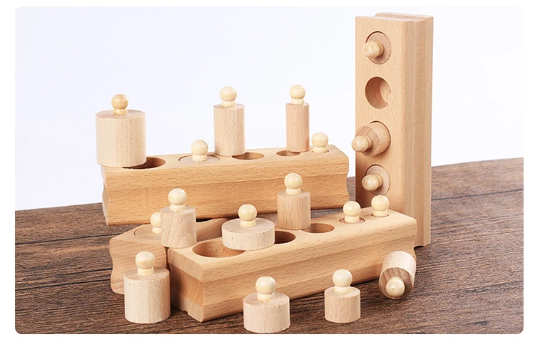 Russian warehouse Wooden toys Montessori Educational Knobbed Cylinder Socket Blocks Toy Baby Development Practice and Senses Russian warehouse Wooden toys Montessori Educational Knobbed Cylinder Socket Blocks Toy Baby Development Practice and Senses